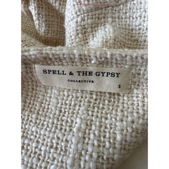 Spell & the Gypsy Collective Alphie Open Front Peplum Blazer Small - Picture 5 of 13